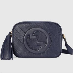 NWT GUCCI BLONDIE SMALL SHOULDER BAG NAVY BLUE $1790